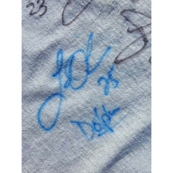 Vintage Miami Hurricanes Signed Autograph Gray Delta USA T-Shirt Size L - Picture 7 of 10